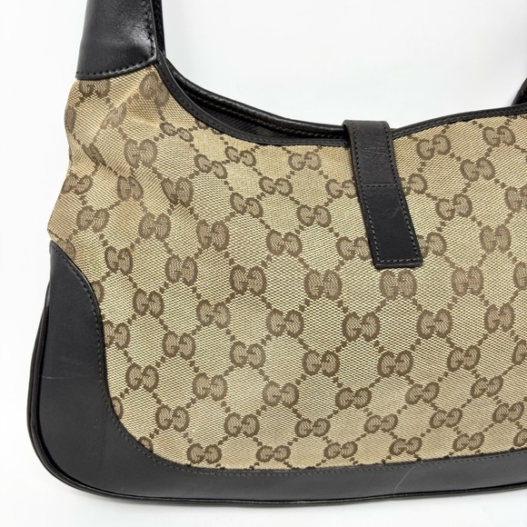 Gucci Jackie O 1961 GG Monogram Web Stripe Hobo Shoulder Bag Vintage Authentic - Picture 10 of 17